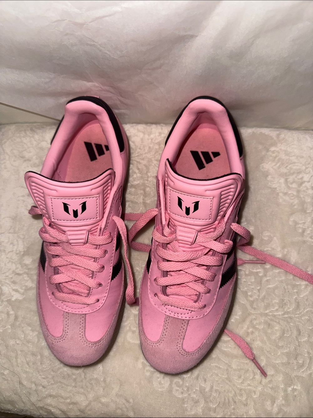 Pink Women's Low-Top Sneakers with Black Accents